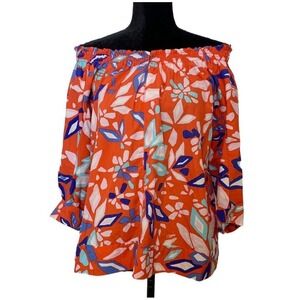 Diane Von Furstenberg DVF Medium Floral Off Shoulder Jennette Flower